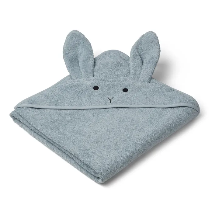 Augusta Organic Cotton Terry Cloth Hooded Bath Towel | Blue- Product image n°0