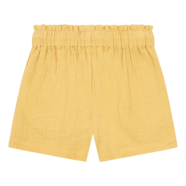 Cotton Gauze Shorts | Sunflower Yellow