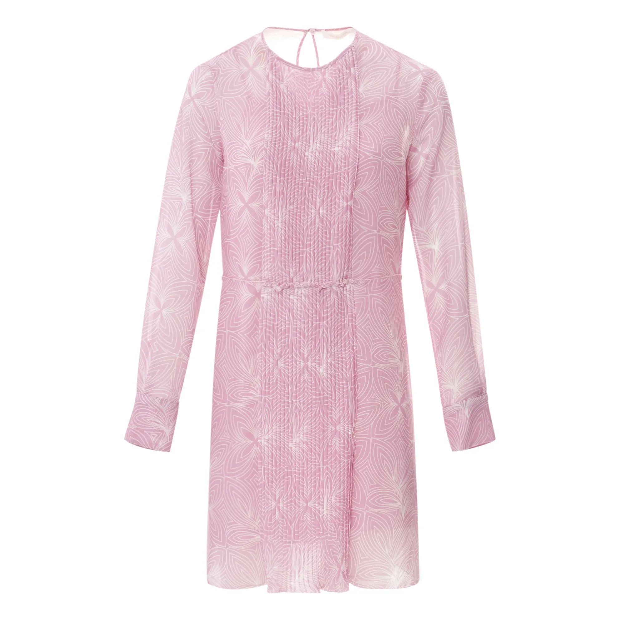 See By Chloé Pink Pleated Print Dress