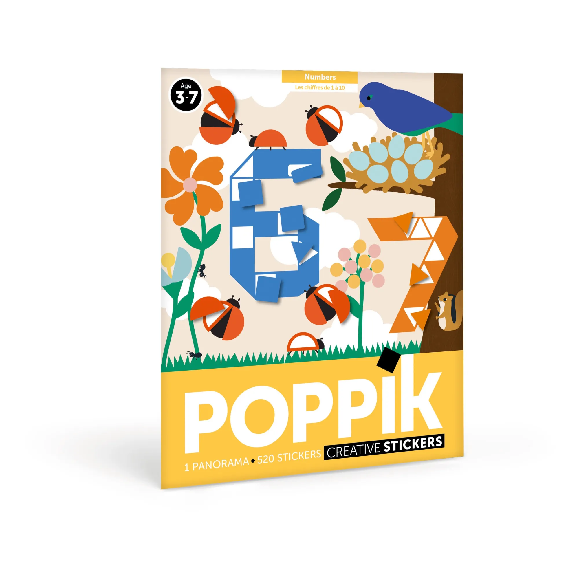 Poppik Multicoloured Number Stickers & Poster