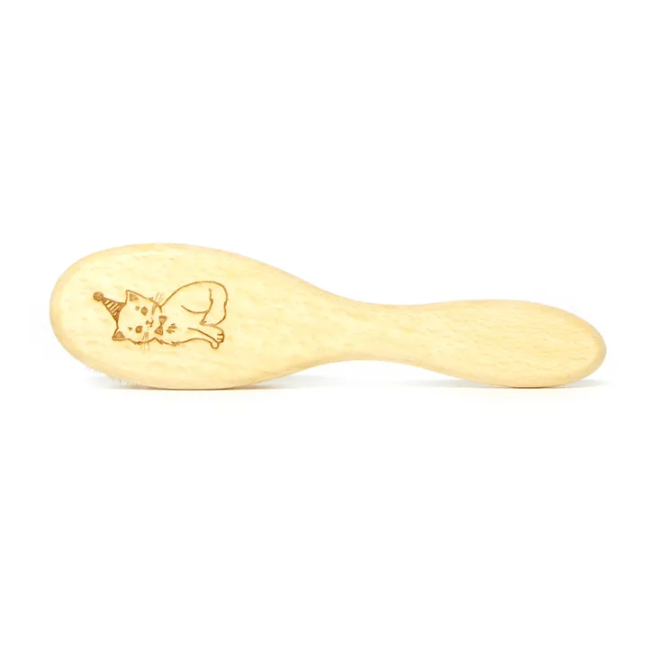 Cepillo de pelo de madera de haya y cerdas de seda gato- Imagen del producto n°0