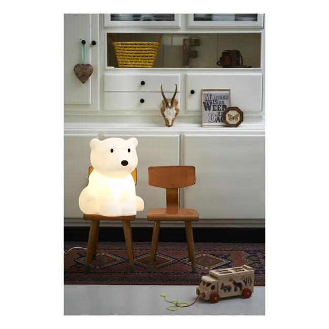 Lámpara de noche Nanuk oso polar | Blanco