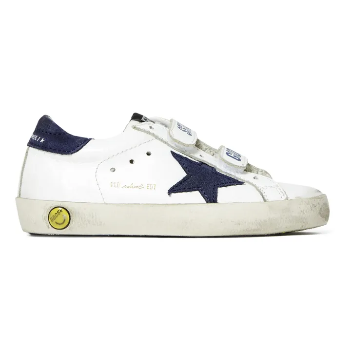 Old School Leather Sneakers | Navy blue- Product image n°0