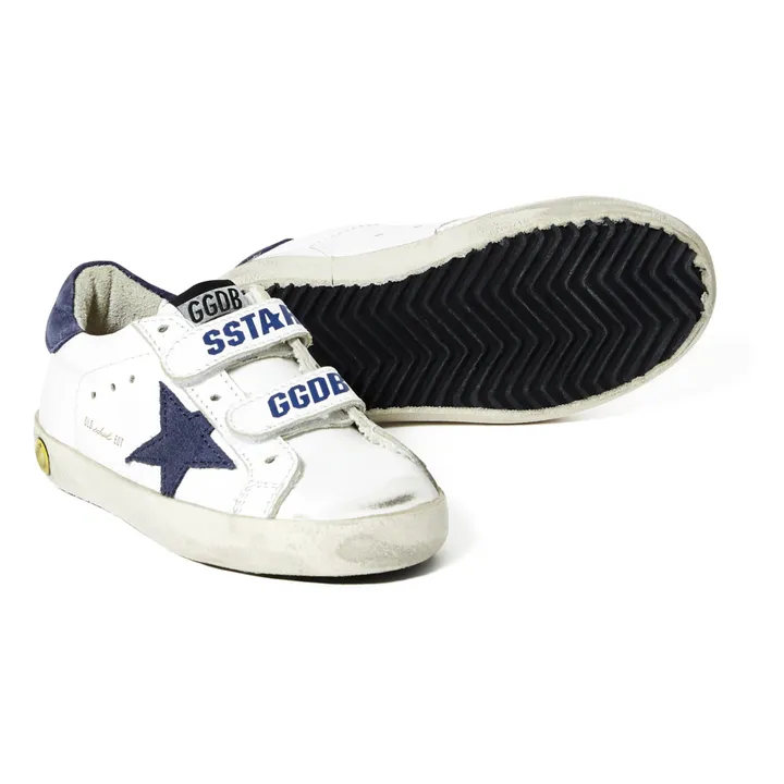Old School Leather Sneakers | Navy blue- Product image n°2