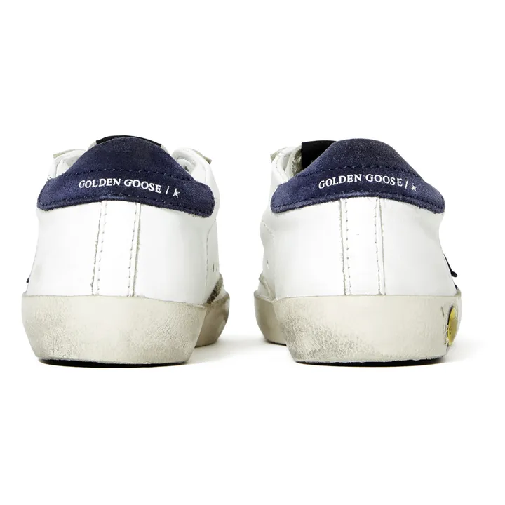 Old School Leather Sneakers | Navy blue- Product image n°4