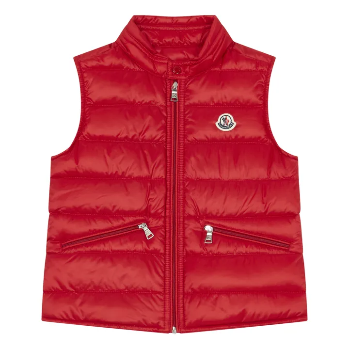 Gui Sleeveless Down Vest | Red- Product image n°0