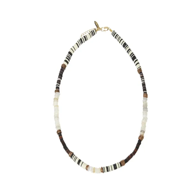 Puka Shell Precious Necklace | Black