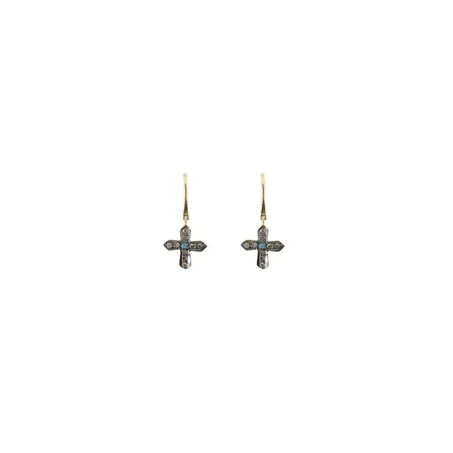Boucles d'Oreilles Cross | Argenté