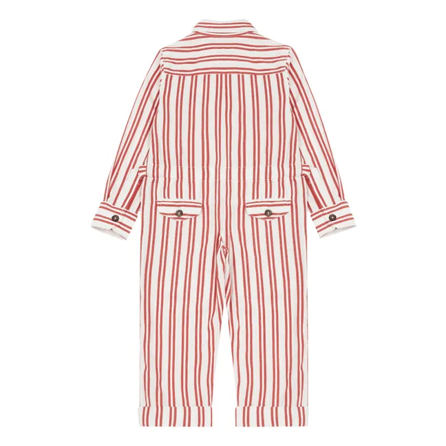 Striped Boy jumpsuit | Red