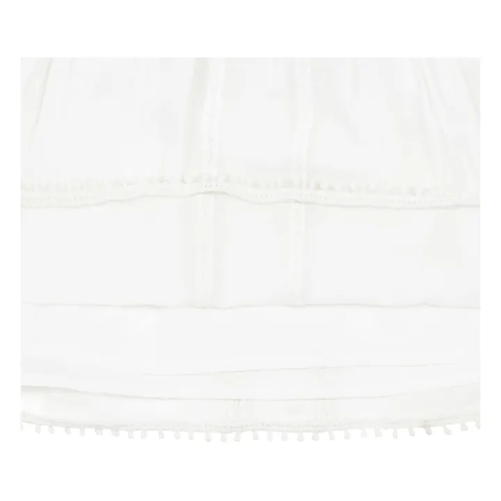 Vestito lungo ricamato Agra | Bianco- Immagine del prodotto n°2