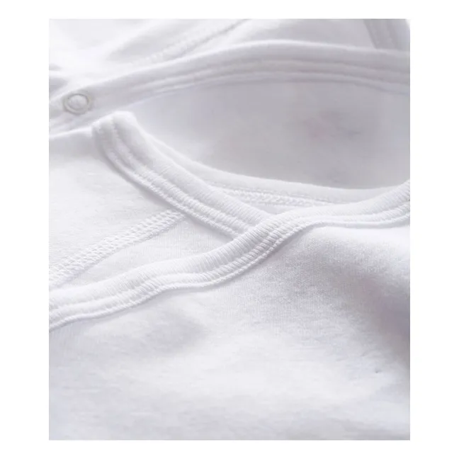 Body für Neugeborene aus Bio-Baumwolle- 2er-Set | Weiß