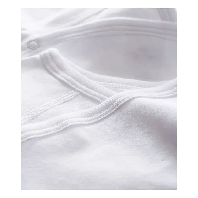 Lot 2 Bodies Croisés Coton Bio | Blanc