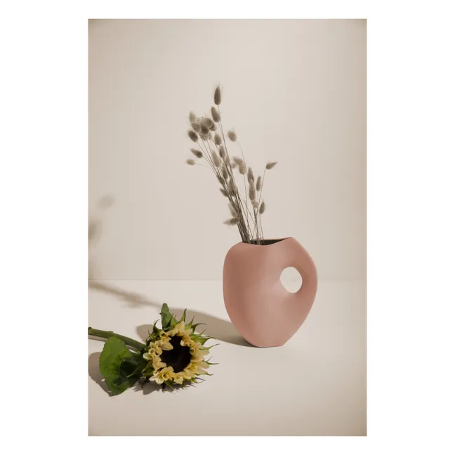 Aura 1 ceramic vase | Powder pink