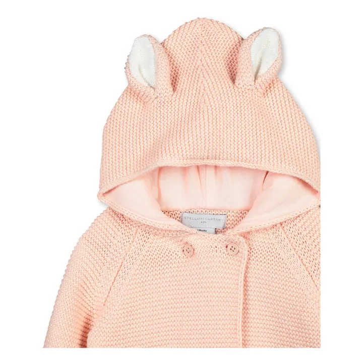 Ears Organic Cotton and Merino Cardigan | Pale pink- Product image n°1