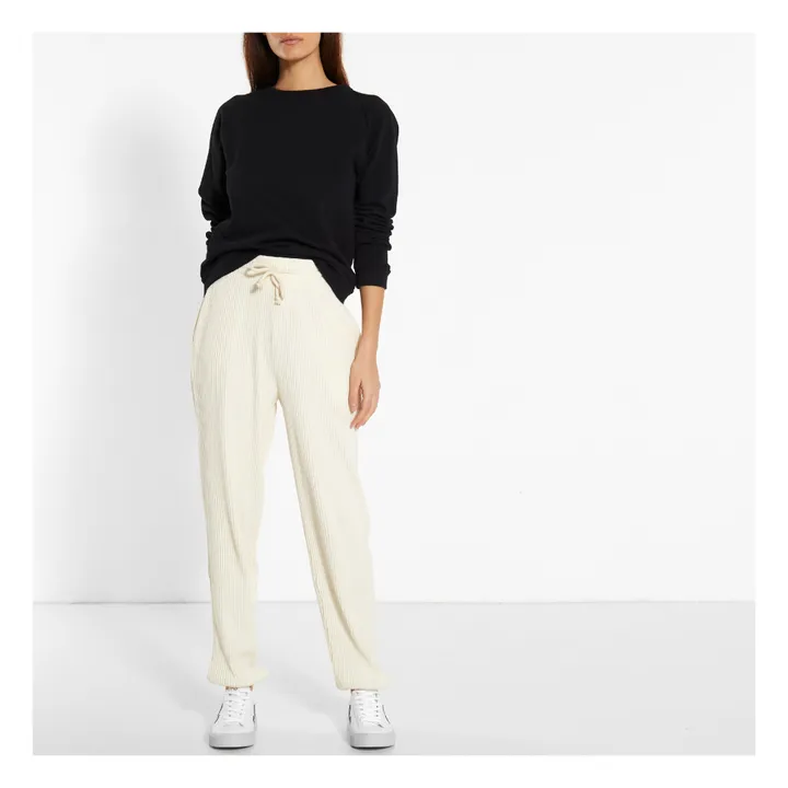 Ribbed Jogging Bottoms | Off white- Product image n°1