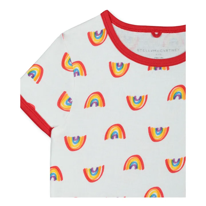 T-Shirt Coton Bio Arcs-en-Ciel | Blanc- Image produit n°1