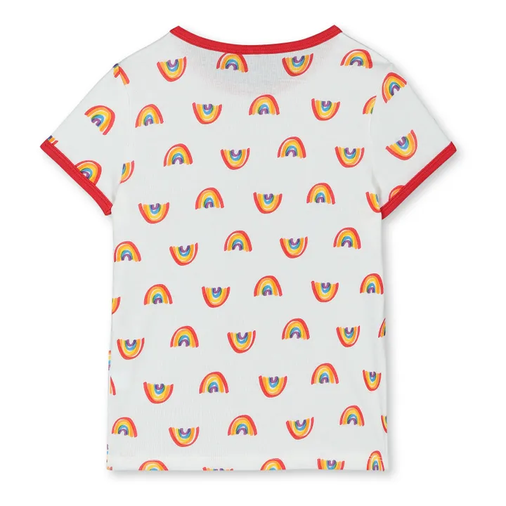T-Shirt Coton Bio Arcs-en-Ciel | Blanc- Image produit n°3
