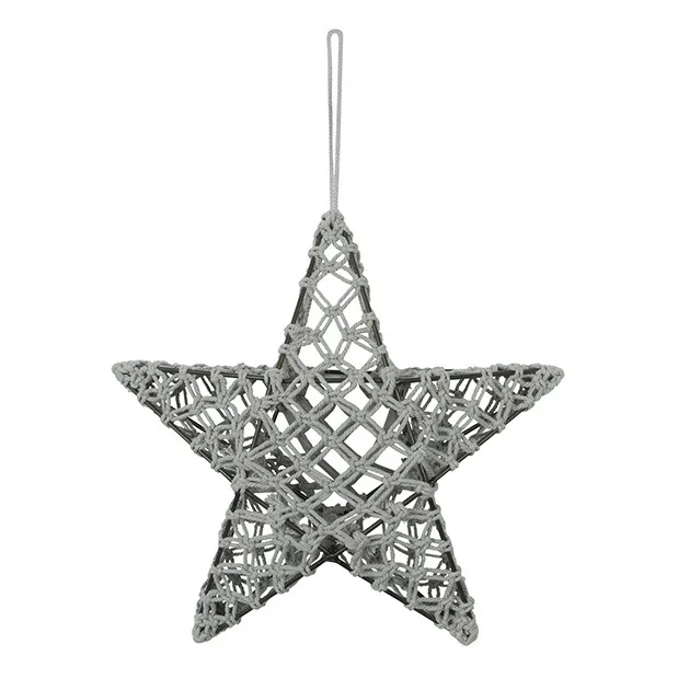 Numero 74 Silver Grey S019 Macramé Star Lamp