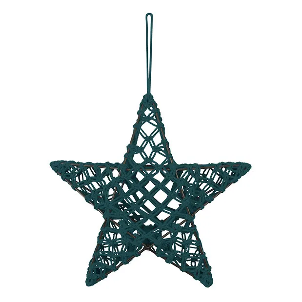 Lampe étoile macramé | Teal Blue S022