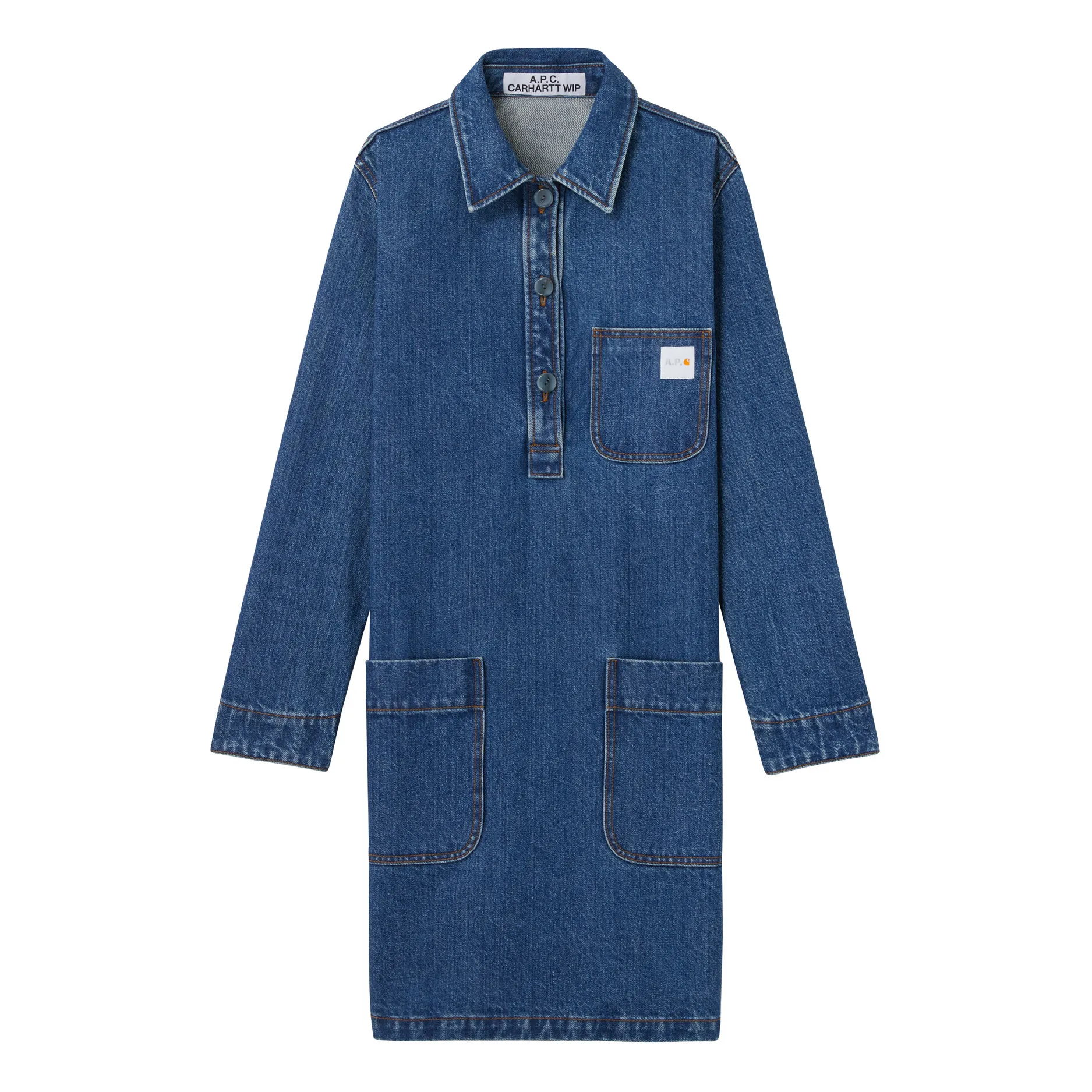 apc aurelia denim dress APC x Carhartt Aurelia Women's Denim Dress size 38