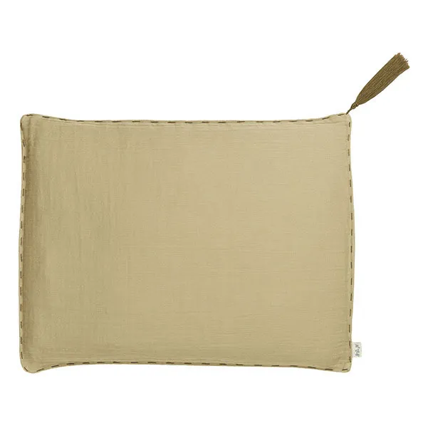 Organic cotton rectangle cushion | Mellow Yellow S048- Product image n°0