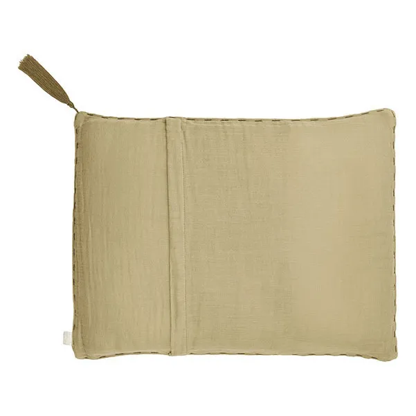 Organic cotton rectangle cushion | Mellow Yellow S048- Product image n°1