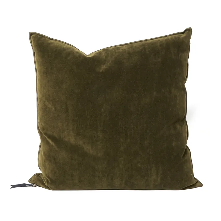Cuscino viceversa in velluto vintage | Verde militare- Immagine del prodotto n°0