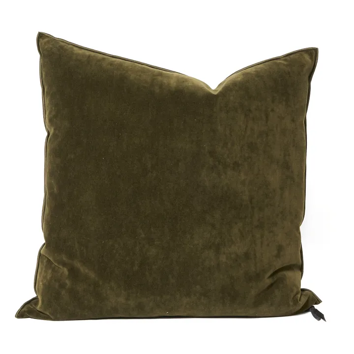 Cuscino viceversa in velluto vintage | Verde militare- Immagine del prodotto n°1