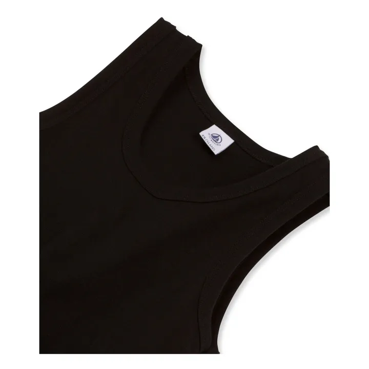 Cotton tank top | Black- Product image n°3