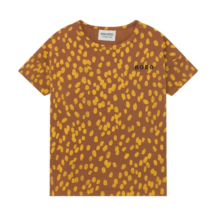 Organic Cotton Polkadot T-Shirt | Brown- Product image n°0