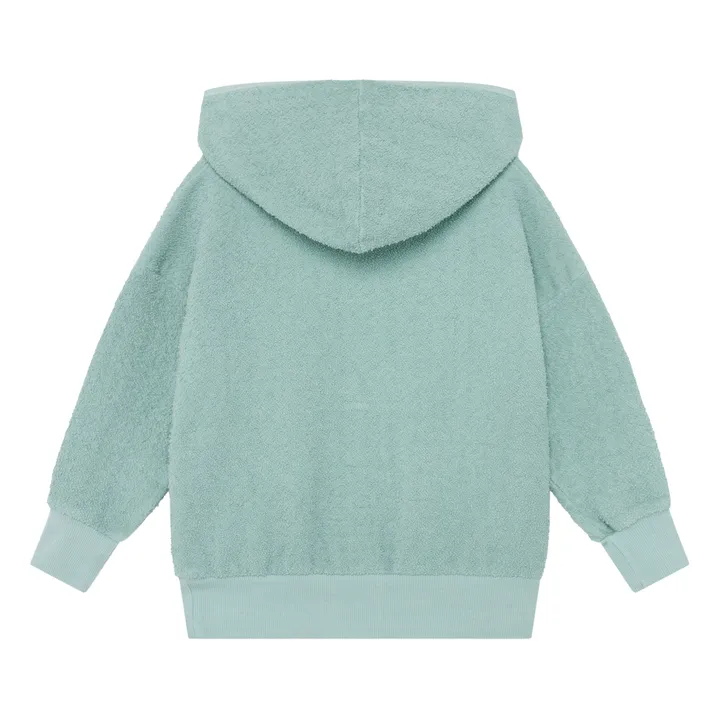 Organic Cotton Bouclette Sweatshirt | Green water- Product image n°3