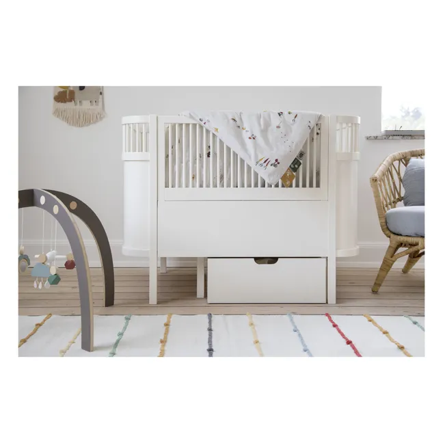 Cama evolutiva de madera de abedul 70x110 cm | Blanco