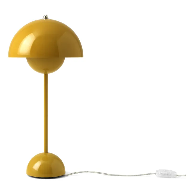 Lampada da tavolo Flowerpot VP3, Verner Panton, 1969 | Giallo senape