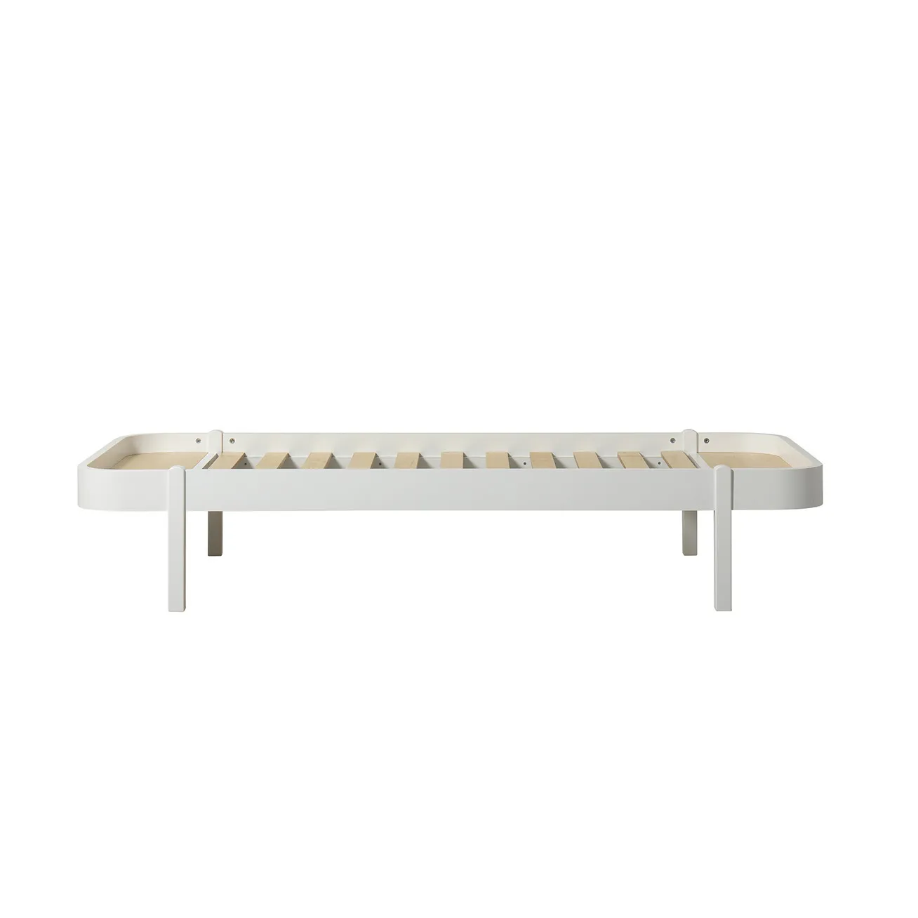 Oliver Furniture White Wood Lounger Bed In Oak 90X200 Cm