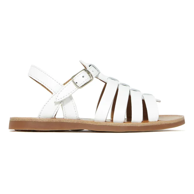 Sandalen Plagette Strap | Elfenbeinfarben