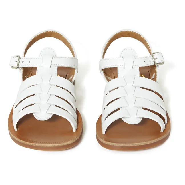 Sandalen Plagette Strap | Elfenbeinfarben