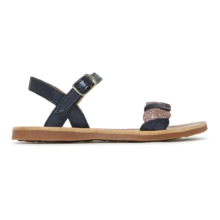 Sandalen Plagette Twist | Navy- Produktbild Nr. 0