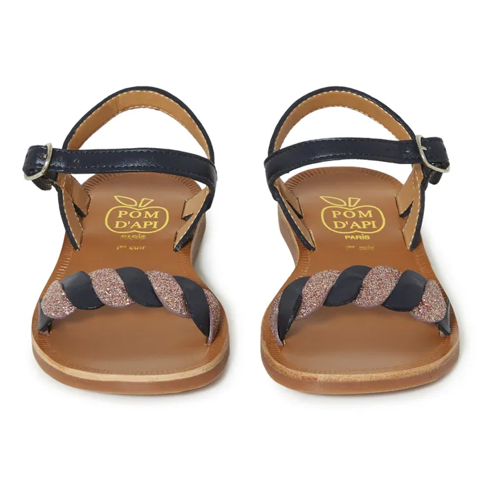 Plagette Twist Sandals | Navy blue- Product image n°3
