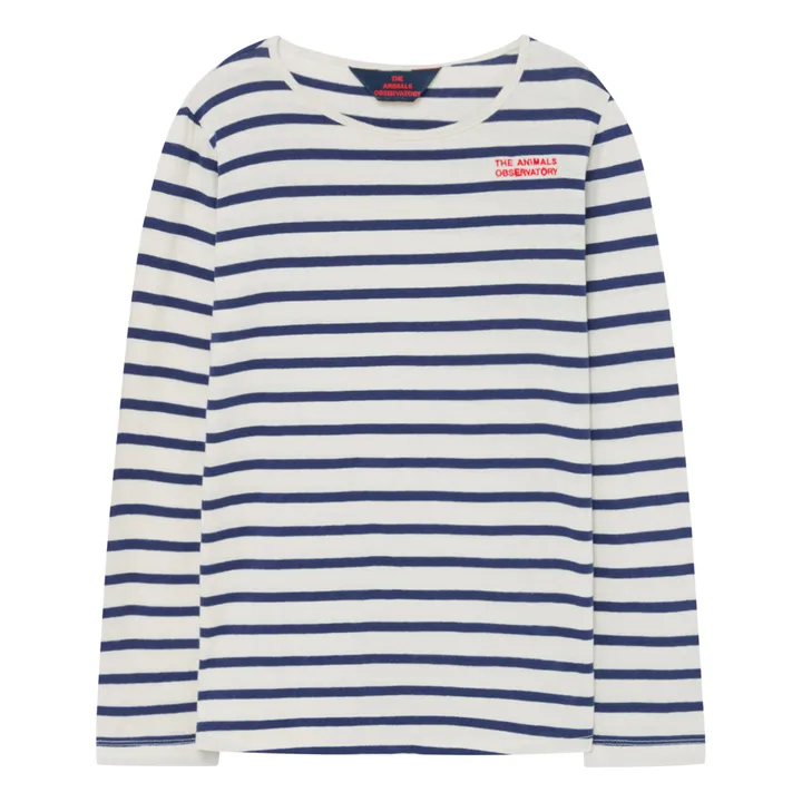 Striped Deer T-shirt | Navy blue- Product image n°0