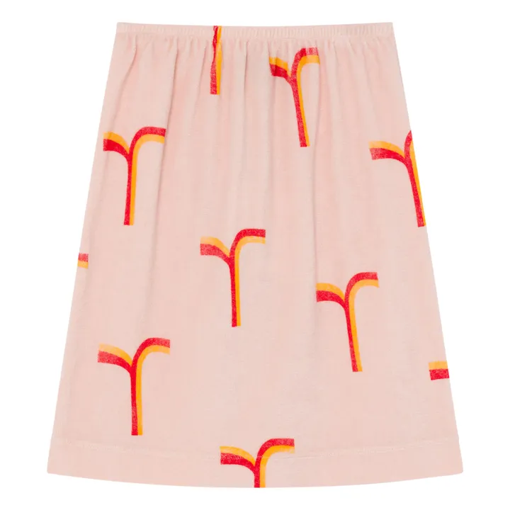 Printed Terry Cloth Skirt  Kitten Terry Cloth Skirt | Pale pink- Product image n°0