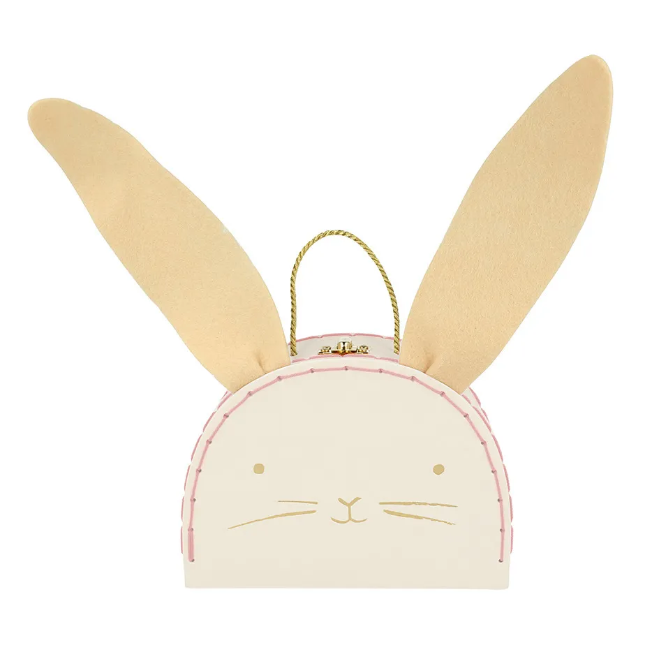 Mini poupée Lapin dans sa valisette | Rose- Image produit n°0