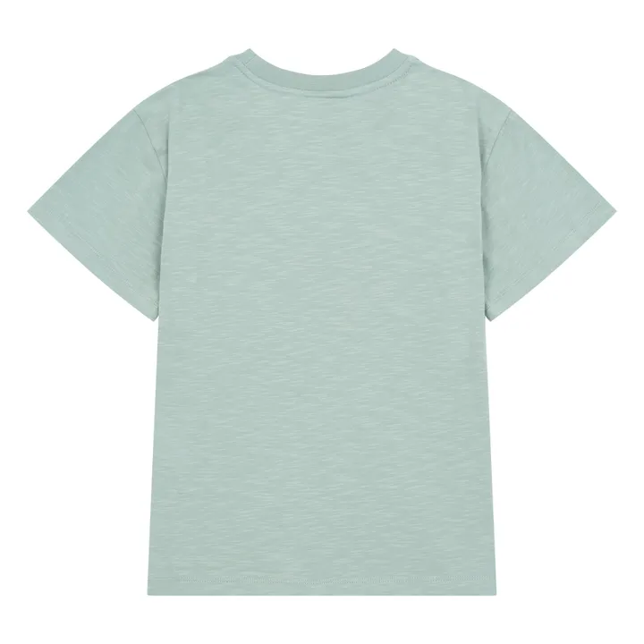 T-Shirt Asger 'Bon Appetit' aus Bio-Baumwolle | Blau- Produktbild Nr. 2