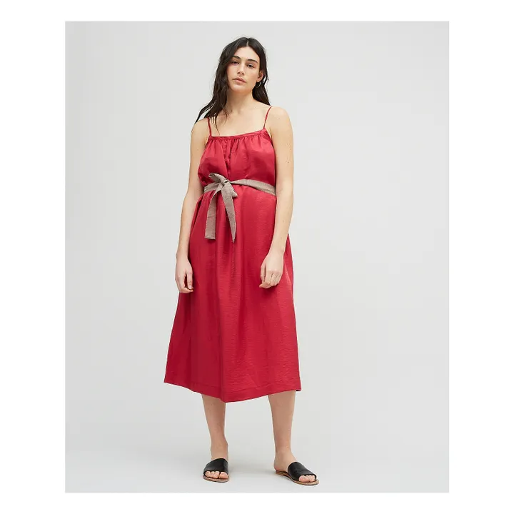 Kleid aus Leinen Nahla | Fuchsie- Produktbild Nr. 0
