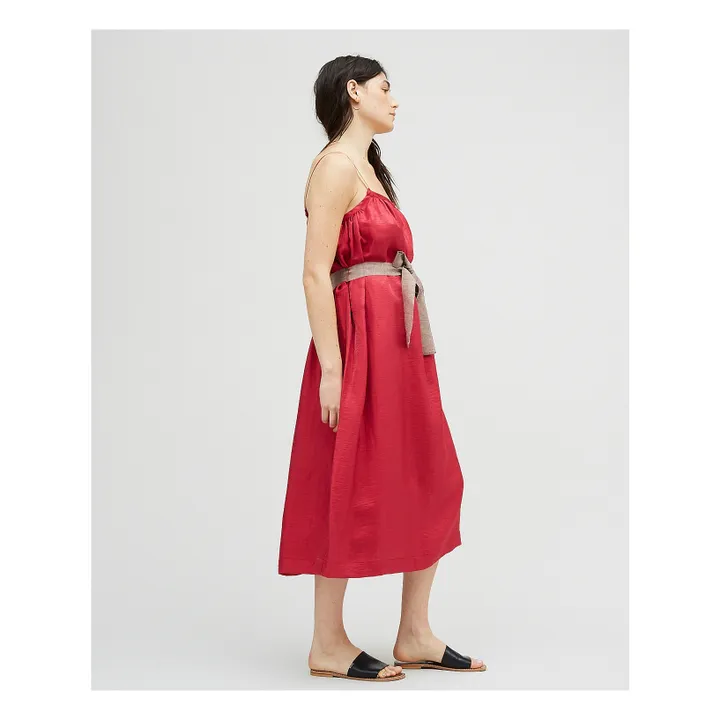 Kleid aus Leinen Nahla | Fuchsie- Produktbild Nr. 3