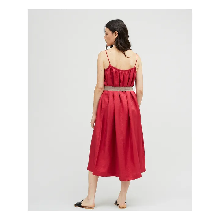 Kleid aus Leinen Nahla | Fuchsie- Produktbild Nr. 4