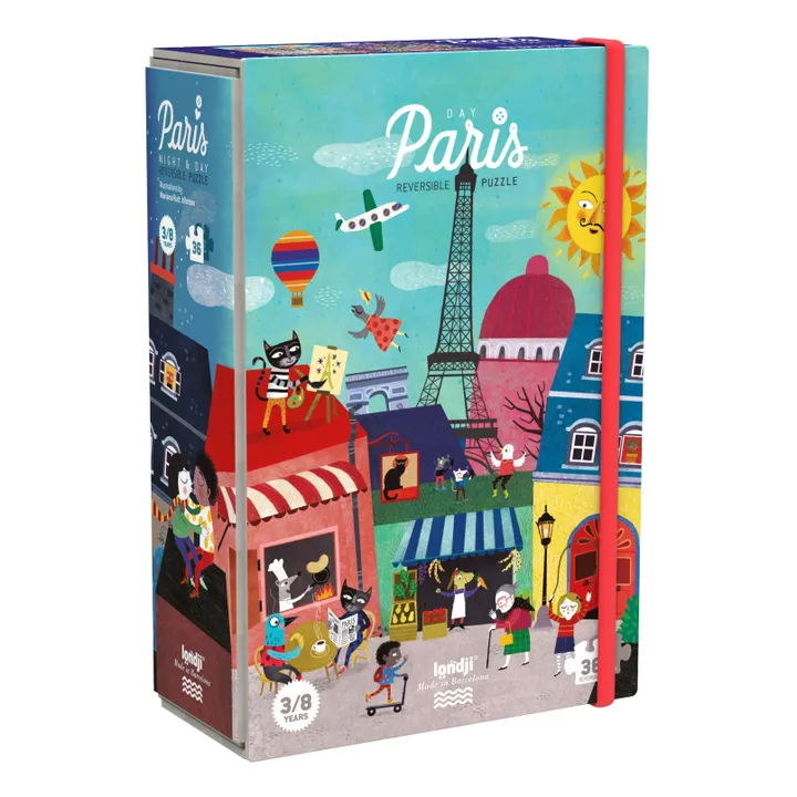 Puzzle recto verso Nuit Jour Paris- Image produit n°0
