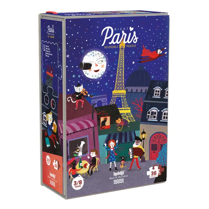 Puzzle recto verso Nuit Jour Paris- Image produit n°5