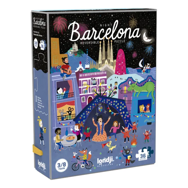 Reversible Night/Day Barcelona puzzle