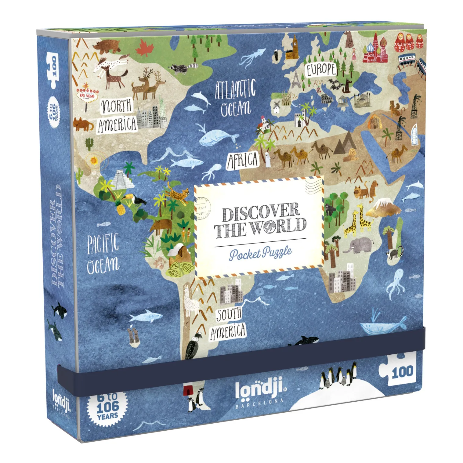 Londji Multicoloured Discover The World Pocket Puzzle