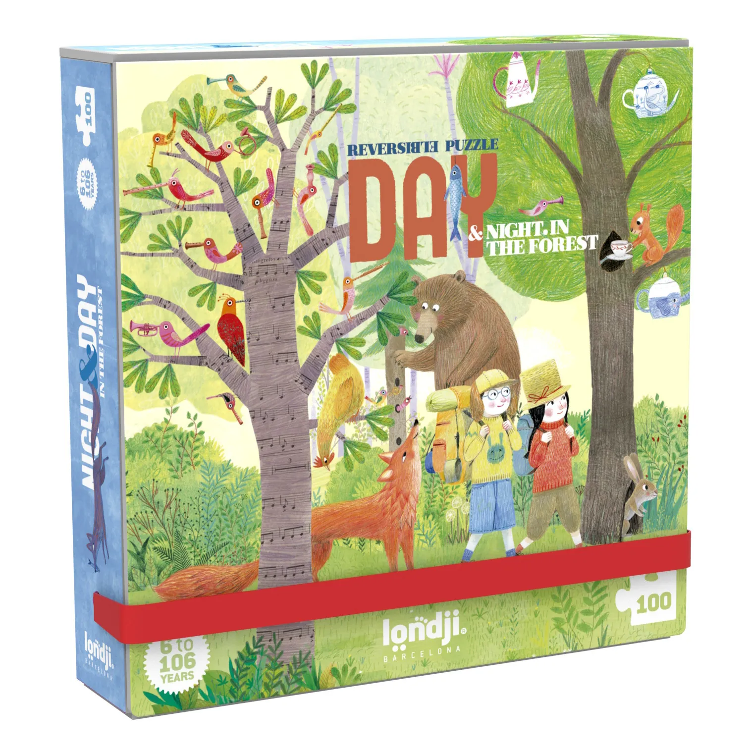 Londji Multicoloured Reversible Night/Day Forest Puzzle